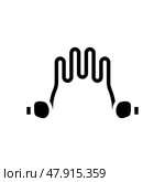 tongue crib orthodontist glyph icon vector illustration. Стоковая иллюстрация, иллюстратор Vectorwin / Фотобанк Лори