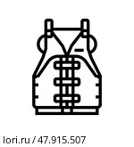 personal flotation device pfd line icon vector illustration. Стоковая иллюстрация, иллюстратор Vectorwin / Фотобанк Лори