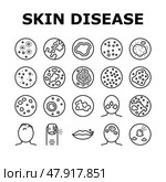 Skin Disease Symptom Collection Icons Set Vector. Стоковая иллюстрация, иллюстратор Vectorwin / Фотобанк Лори