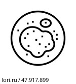 eczema skin disease line icon vector illustration. Стоковая иллюстрация, иллюстратор Vectorwin / Фотобанк Лори