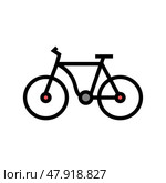 bicycle transport color icon vector illustration. Стоковая иллюстрация, иллюстратор Vectorwin / Фотобанк Лори