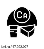 ca vitamin in dairy food glyph icon vector illustration. Стоковая иллюстрация, иллюстратор Vectorwin / Фотобанк Лори