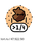 larger 1 4 inch mole melanoma color icon vector illustration. Стоковая иллюстрация, иллюстратор Vectorwin / Фотобанк Лори