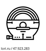 soaker hose water irrigation line icon vector illustration. Стоковая иллюстрация, иллюстратор Vectorwin / Фотобанк Лори
