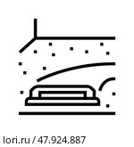 floor screed line icon vector illustration. Стоковая иллюстрация, иллюстратор Vectorwin / Фотобанк Лори