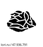 opal stone rock glyph icon vector illustration. Стоковая иллюстрация, иллюстратор Vectorwin / Фотобанк Лори
