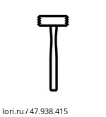 bushing hammer tool line icon vector illustration. Стоковая иллюстрация, иллюстратор Vectorwin / Фотобанк Лори