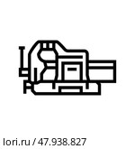 quick release vice line icon vector illustration. Стоковая иллюстрация, иллюстратор Vectorwin / Фотобанк Лори