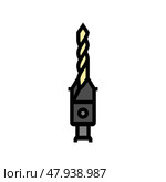 countersink drill bit color icon vector illustration. Стоковая иллюстрация, иллюстратор Vectorwin / Фотобанк Лори