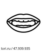 ch sh j letter mouth animate line icon vector illustration. Стоковая иллюстрация, иллюстратор Vectorwin / Фотобанк Лори