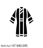 taoist robe taoism glyph icon vector illustration. Стоковая иллюстрация, иллюстратор Vectorwin / Фотобанк Лори