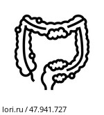 crohn disease gastroenterologist line icon vector illustration. Стоковая иллюстрация, иллюстратор Vectorwin / Фотобанк Лори
