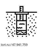 groundwater protection hydrogeologist line icon vector illustration. Стоковая иллюстрация, иллюстратор Vectorwin / Фотобанк Лори