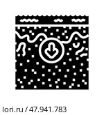 hydrology research hydrogeologist glyph icon vector illustration. Стоковая иллюстрация, иллюстратор Vectorwin / Фотобанк Лори