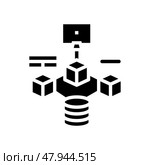 microservices software glyph icon vector illustration. Стоковая иллюстрация, иллюстратор Vectorwin / Фотобанк Лори