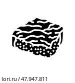 spanakopita greek cuisine glyph icon vector illustration. Стоковая иллюстрация, иллюстратор Vectorwin / Фотобанк Лори