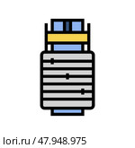 superconducting magnets color icon vector illustration. Стоковая иллюстрация, иллюстратор Vectorwin / Фотобанк Лори