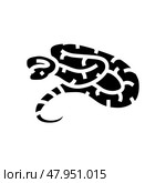 boa constrictor animal snake glyph icon vector illustration. Стоковая иллюстрация, иллюстратор Vectorwin / Фотобанк Лори