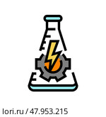 catalyst chemical reactions color icon vector illustration. Стоковая иллюстрация, иллюстратор Vectorwin / Фотобанк Лори