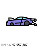 nitrous oxide racing vehicle color icon vector illustration. Стоковая иллюстрация, иллюстратор Vectorwin / Фотобанк Лори