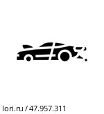nitrous oxide racing vehicle glyph icon vector illustration. Стоковая иллюстрация, иллюстратор Vectorwin / Фотобанк Лори