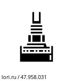 potentiometer electronic component glyph icon vector illustration. Стоковая иллюстрация, иллюстратор Vectorwin / Фотобанк Лори