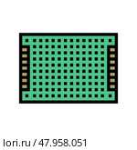 pcb board electronic component color icon vector illustration. Стоковая иллюстрация, иллюстратор Vectorwin / Фотобанк Лори