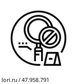insufficient evidence crime line icon vector illustration. Стоковая иллюстрация, иллюстратор Vectorwin / Фотобанк Лори