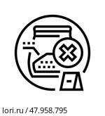 inadmissible evidence crime line icon vector illustration. Стоковая иллюстрация, иллюстратор Vectorwin / Фотобанк Лори