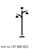 electric torchiere home accessory glyph icon vector illustration. Стоковая иллюстрация, иллюстратор Vectorwin / Фотобанк Лори