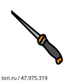 wallboard saw color icon vector illustration. Стоковая иллюстрация, иллюстратор Vectorwin / Фотобанк Лори