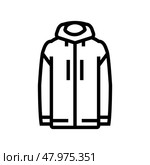 windproof outerwear male line icon vector illustration. Стоковая иллюстрация, иллюстратор Vectorwin / Фотобанк Лори