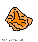 nugget fried chicken color icon vector illustration. Стоковая иллюстрация, иллюстратор Vectorwin / Фотобанк Лори