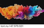 A powerful explosion of colors, isolated on a transparent background. Стоковое AI-видео, аниматор Михаил Строгалев / Фотобанк Лори