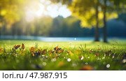 grass light beauty day sunlit ai generated. Стоковое AI-изображение, AI-художник Vectorwin / Фотобанк Лори
