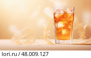 background sweet soda drink caramel ai generated. Стоковое AI-изображение, AI-художник Vectorwin / Фотобанк Лори