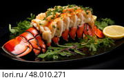 background shellfish seafood food lobster ai generated. Стоковое AI-изображение, AI-художник Vectorwin / Фотобанк Лори