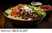 meat beef mexican food barbacoa ai generated. Стоковое AI-изображение, AI-художник Vectorwin / Фотобанк Лори