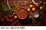 background tomato mexican food ai generated. Стоковое AI-изображение, AI-художник Vectorwin / Фотобанк Лори
