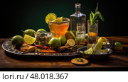 cocktail food tequila drink ai generated. Стоковое AI-изображение, AI-художник Vectorwin / Фотобанк Лори
