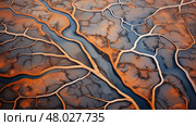river alluvial plains landscape ai generated. Стоковое AI-изображение, AI-художник Vectorwin / Фотобанк Лори
