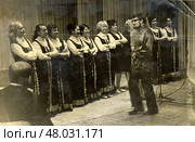 Фольклорный музыкальный коллектив, 1960-е гг, СССР. Стоковое фото, фотограф Retro / Фотобанк Лори