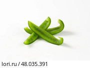 Green pepper slices. Стоковое фото, фотограф Alena Dvorakova / PantherMedia / Фотобанк Лори