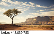 sandstone mesa hills landscape ai generated. Стоковое AI-изображение, AI-художник Vectorwin / Фотобанк Лори