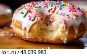 chocolate fattening donut food ai generated. Стоковое AI-изображение, AI-художник Vectorwin / Фотобанк Лори