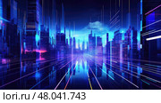 sound line electronic background ai generated. Стоковое AI-изображение, AI-художник Vectorwin / Фотобанк Лори