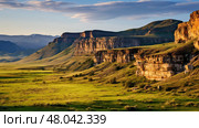 valley fault block mountains ai generated. Стоковое AI-изображение, AI-художник Vectorwin / Фотобанк Лори