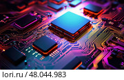 current circuit electronic background ai generated. Стоковое AI-изображение, AI-художник Vectorwin / Фотобанк Лори