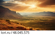 desert mesa hills landscape ai generated. Стоковое AI-изображение, AI-художник Vectorwin / Фотобанк Лори