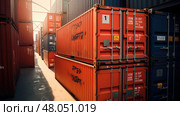 export merchandise ship cargo ai generated. Стоковое AI-изображение, AI-художник Vectorwin / Фотобанк Лори